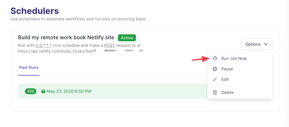 How to schedule Netlify builds and  deploys with Cronhub Scheduler